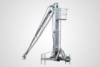 The illustrations show the mixer tower rotated with optional accessories
